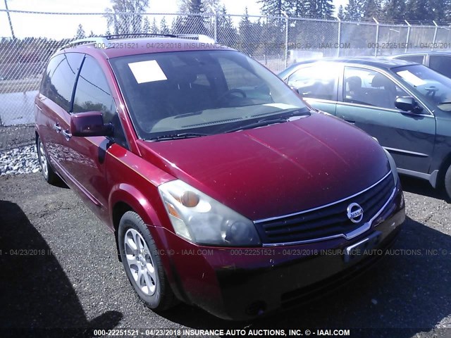 5N1BV28U97N139825 - 2007 NISSAN QUEST S/SE/SL RED photo 1