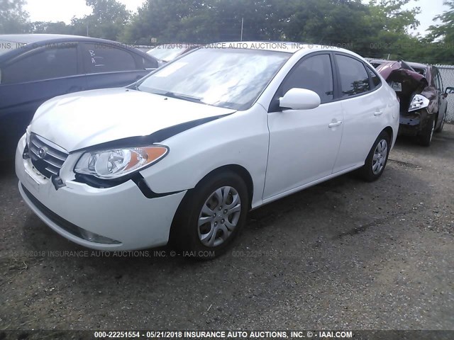 KMHDU46D29U656273 - 2009 HYUNDAI ELANTRA GLS/SE WHITE photo 2