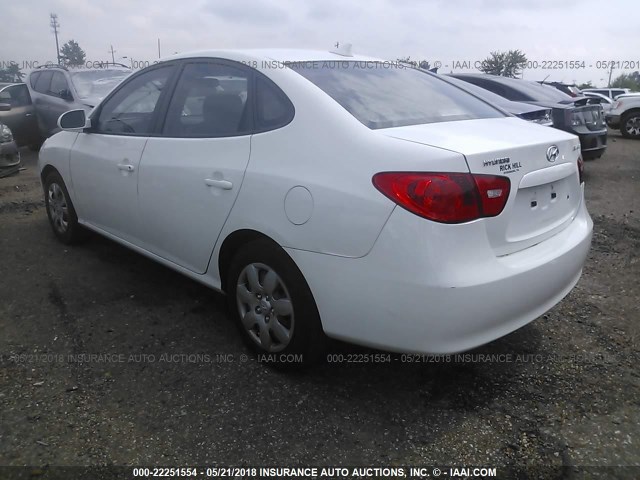 KMHDU46D29U656273 - 2009 HYUNDAI ELANTRA GLS/SE WHITE photo 3