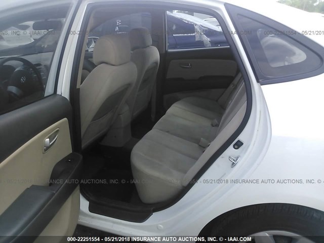 KMHDU46D29U656273 - 2009 HYUNDAI ELANTRA GLS/SE WHITE photo 8