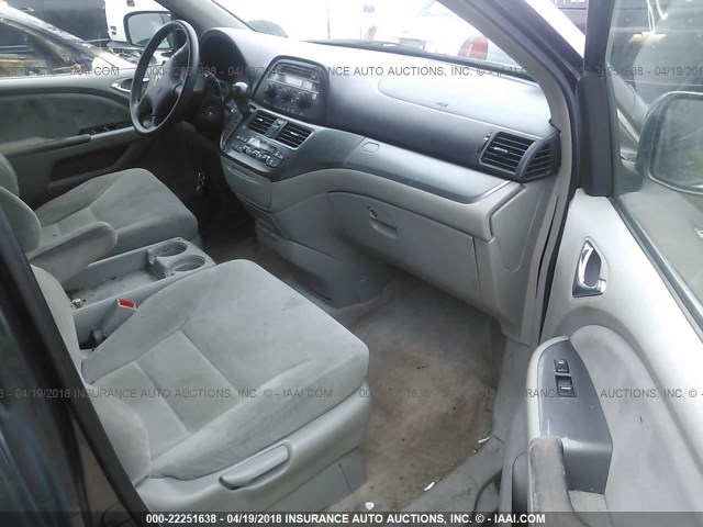 5FNRL38476B433381 - 2006 HONDA ODYSSEY EX GRAY photo 5