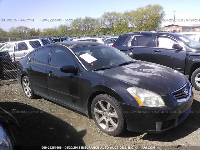 1N4BA41E17C827527 - 2007 NISSAN MAXIMA SE/SL BLACK photo 1