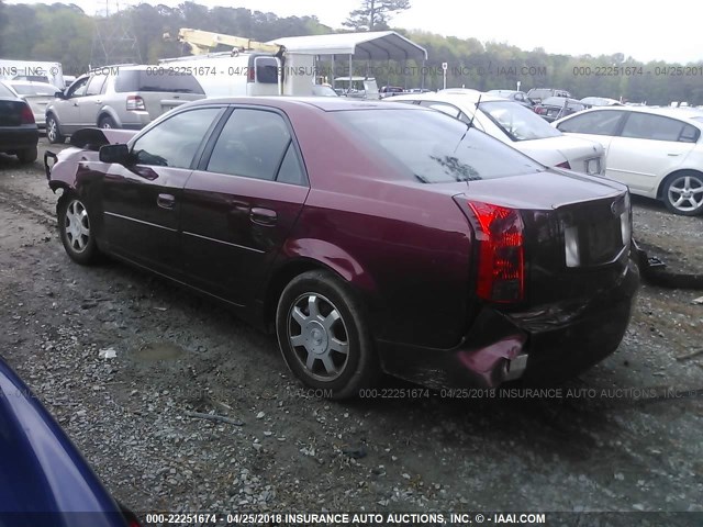 1G6DM57N530166316 - 2003 CADILLAC CTS BURGUNDY photo 3