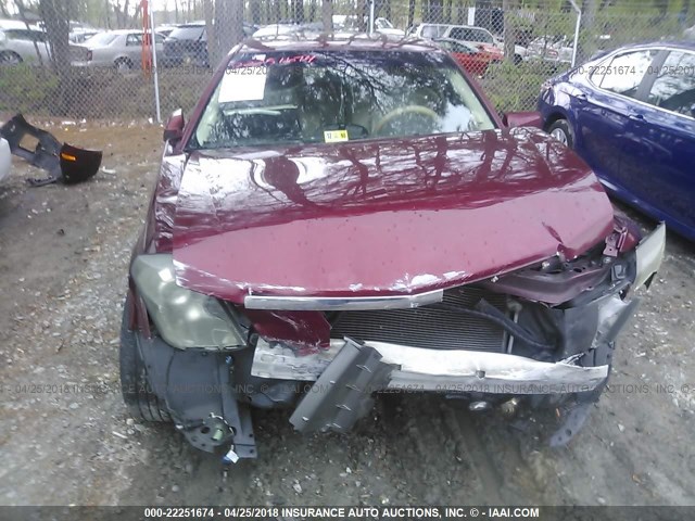 1G6DM57N530166316 - 2003 CADILLAC CTS BURGUNDY photo 6