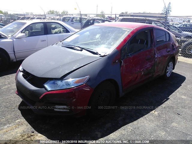 JHMZE2H31DS005574 - 2013 HONDA INSIGHT RED photo 2