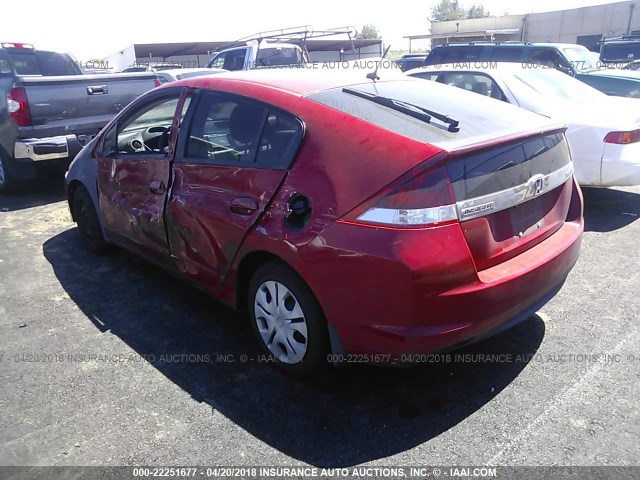 JHMZE2H31DS005574 - 2013 HONDA INSIGHT RED photo 3