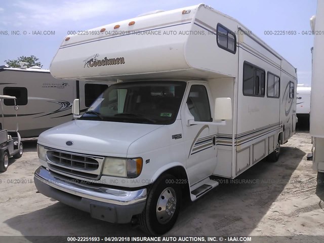 1FDXE45S4YHA60437 - 2000 FORD ECONOLINE E450 SUPER DUTY CUTWY VAN WHITE photo 2