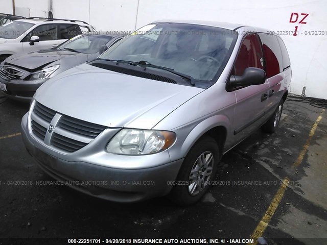 1D4GP25R87B205399 - 2007 DODGE CARAVAN SE SILVER photo 2