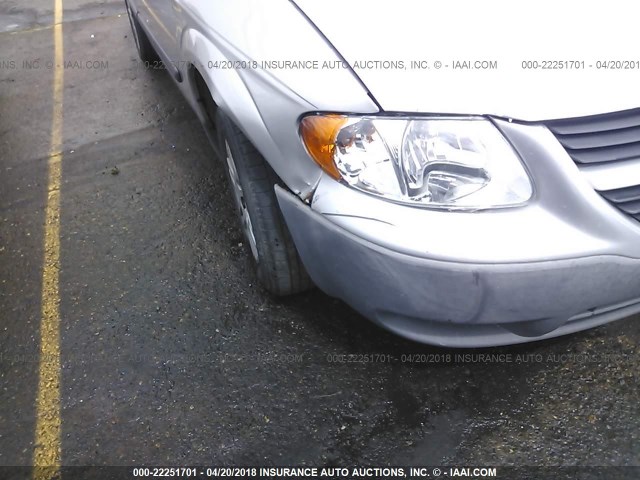 1D4GP25R87B205399 - 2007 DODGE CARAVAN SE SILVER photo 6