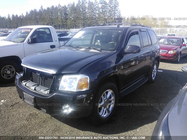 1GKET63MX82201164 - 2008 GMC ENVOY DENALI BLACK photo 2