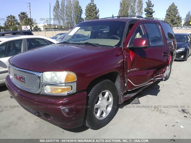 1GKFK66U32J165754 - 2002 GMC DENALI XL K1500 MAROON photo 2