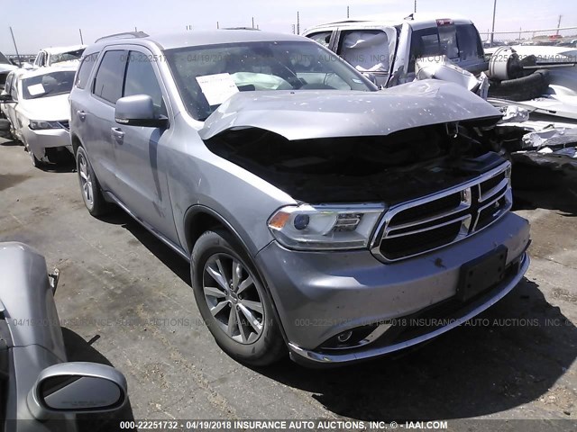 1C4RDHDG1FC770734 - 2015 DODGE DURANGO LIMITED GRAY photo 1