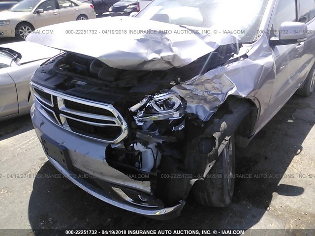 1C4RDHDG1FC770734 - 2015 DODGE DURANGO LIMITED GRAY photo 6