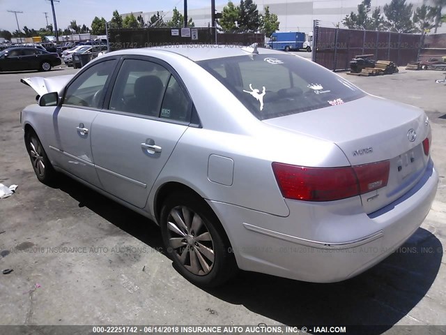 5NPEU46CX9H500671 - 2009 HYUNDAI SONATA SE/LIMITED SILVER photo 3