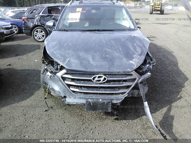 KM8J3CA40GU036901 - 2016 HYUNDAI TUCSON LIMITED/SPORT AND ECO/SE GRAY photo 6