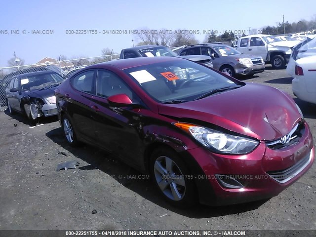 5NPDH4AE1DH235074 - 2013 HYUNDAI ELANTRA GLS/LIMITED MAROON photo 1