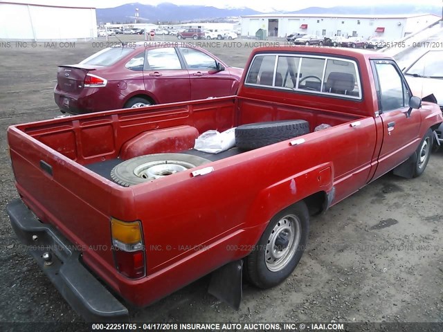 JT4RN55S0F5032734 - 1985 TOYOTA PICKUP 1/2 TON RN55 SR5 RED photo 4