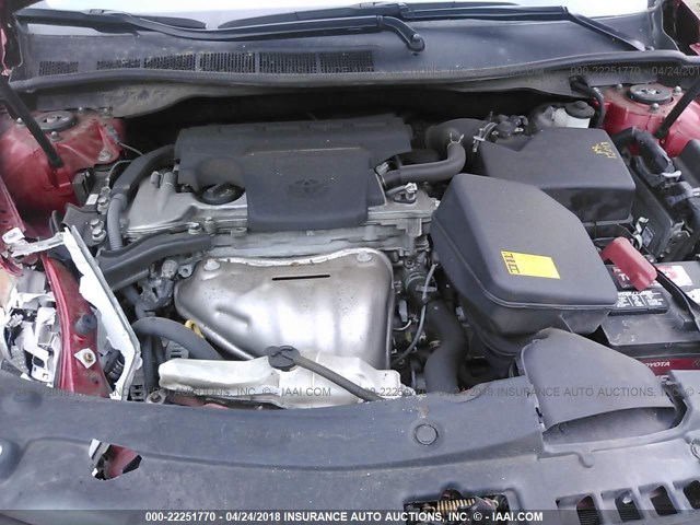 4T1BF1FK9DU662708 - 2013 TOYOTA CAMRY L/SE/LE/XLE 红色 照片 10