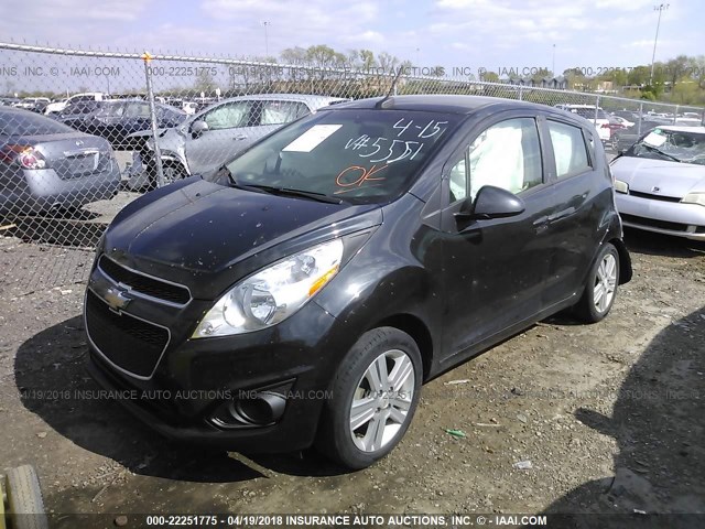 KL8CD6S96EC485551 - 2014 CHEVROLET SPARK 1LT BLACK photo 2