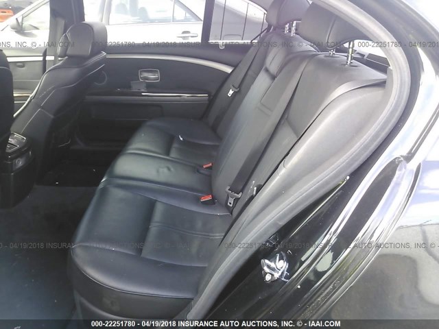 WBAHN83537DT68280 - 2007 BMW 750 BLUE photo 8