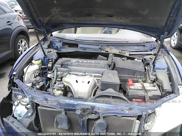 4T1BE46KX7U122034 - 2007 TOYOTA CAMRY NEW GENERAT CE/LE/XLE/SE BLUE photo 10