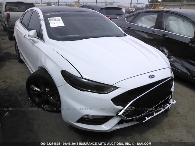 3FA6P0VP0HR221675 - 2017 FORD FUSION SPORT WHITE photo 1