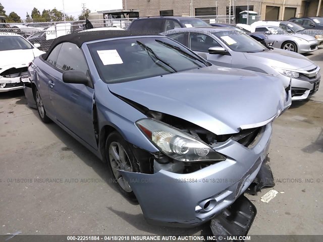 4T1FA38P77U120631 - 2007 TOYOTA CAMRY SOLARA SE/SLE BLUE photo 1