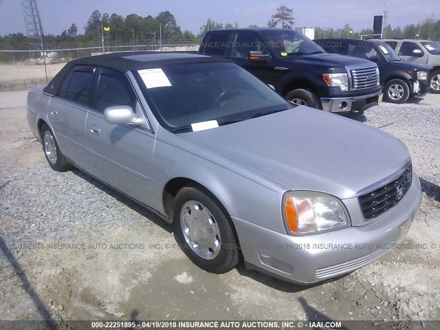 1G6KE57Y61U295587 - 2001 CADILLAC DEVILLE DHS SILVER photo 1