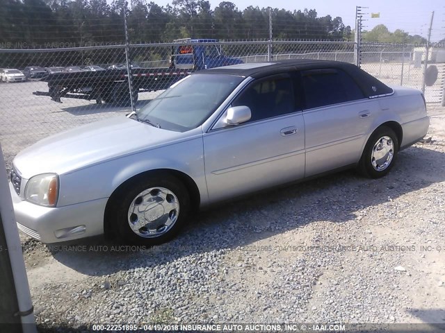 1G6KE57Y61U295587 - 2001 CADILLAC DEVILLE DHS SILVER photo 2