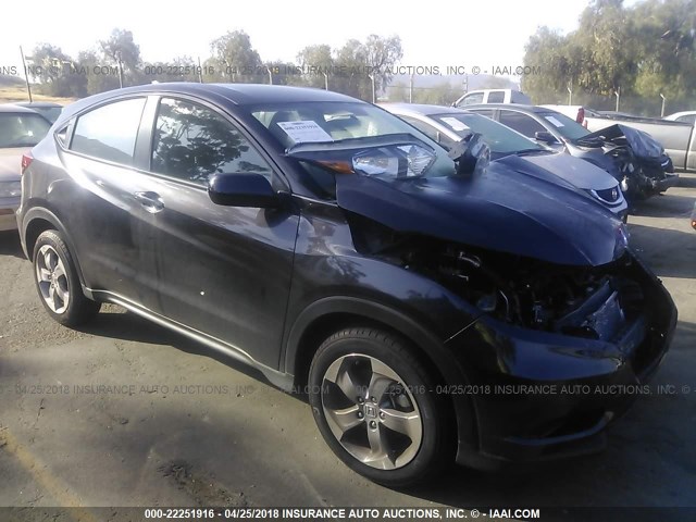 3CZRU5H33JG702084 - 2018 HONDA HR-V LX BLACK photo 1