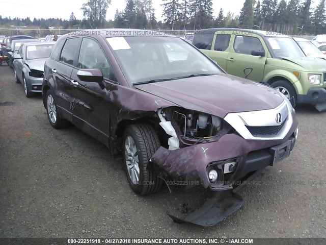 5J8TB1H54AA002201 - 2010 ACURA RDX TECHNOLOGY MAROON photo 1