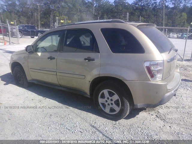 2CNDL13F556072689 - 2005 CHEVROLET EQUINOX LS TAN photo 3