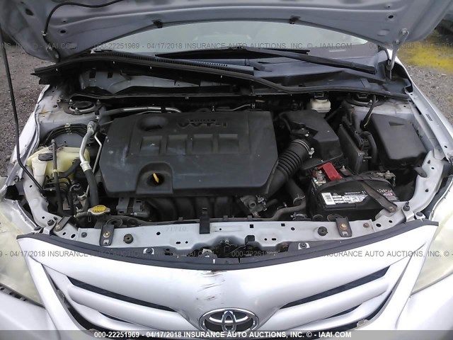 2T1BU4EEXBC537783 - 2011 TOYOTA COROLLA S/LE SILVER photo 10