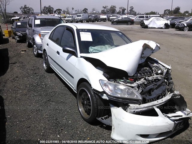 2HGES16385H515825 - 2005 HONDA CIVIC DX VP WHITE photo 1