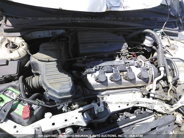 2HGES16385H515825 - 2005 HONDA CIVIC DX VP WHITE photo 10