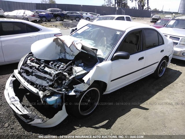 2HGES16385H515825 - 2005 HONDA CIVIC DX VP WHITE photo 2
