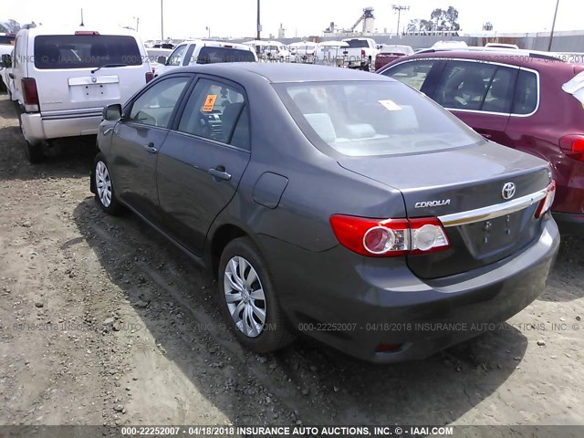 5YFBU4EE3CP041290 - 2012 TOYOTA COROLLA S/LE GRAY photo 3