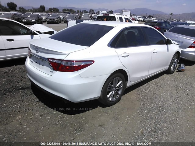 4T1BF1FK5FU069477 - 2015 TOYOTA CAMRY LE/XLE/SE/XSE WHITE photo 4