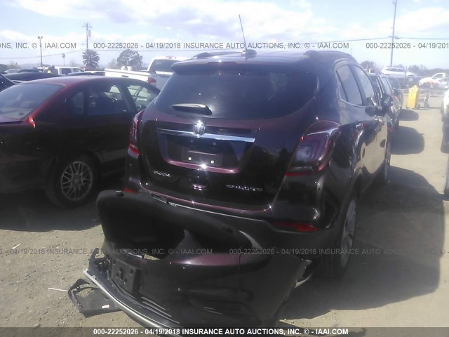 KL4CJASB6HB127392 - 2017 BUICK ENCORE PREFERRED BURGUNDY photo 4