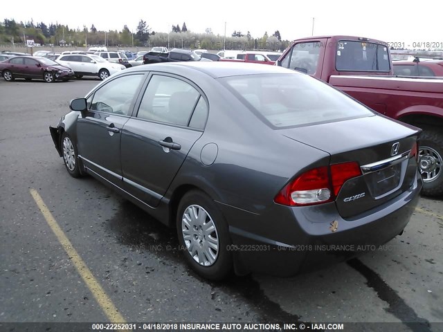 2HGFA1F34BH502587 - 2011 HONDA CIVIC VP GRAY photo 3