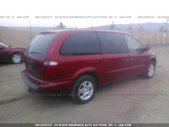 2D4GP44L63R236218 - 2003 DODGE GRAND CARAVAN SPORT RED photo 4