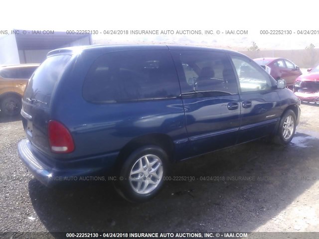 1B4GP44G0YB802831 - 2000 DODGE GRAND CARAVAN SE/SPORT Dark Blue photo 4