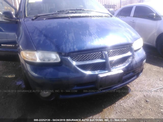 1B4GP44G0YB802831 - 2000 DODGE GRAND CARAVAN SE/SPORT Dark Blue photo 6