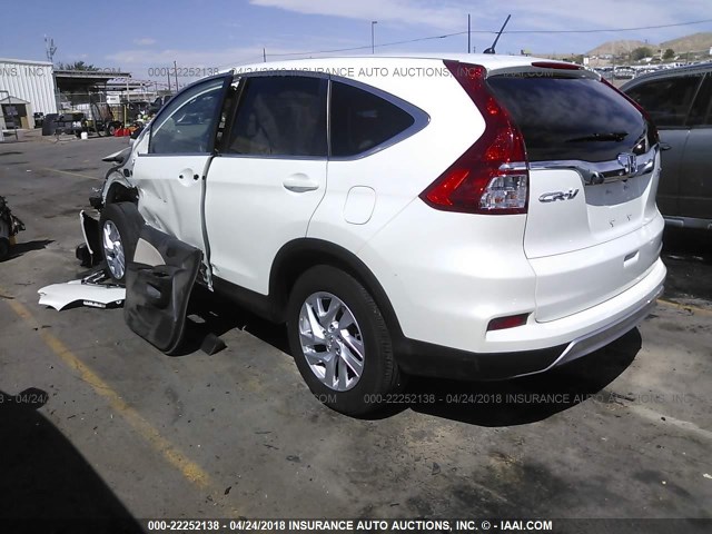 5J6RM4H54FL133039 - 2015 HONDA CR-V EX WHITE photo 3