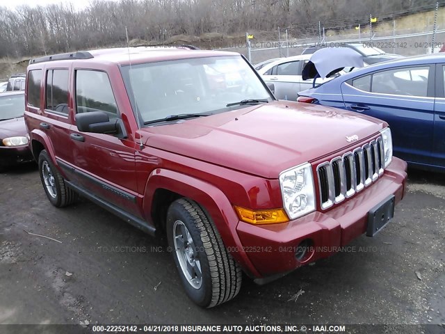 1J8HG48K96C204193 - 2006 JEEP COMMANDER RED photo 1