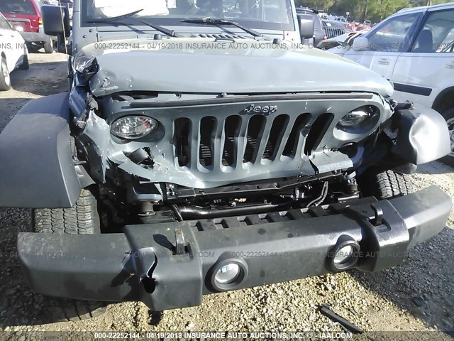 1C4AJWAG8FL676574 - 2015 JEEP WRANGLER SPORT GRAY photo 6