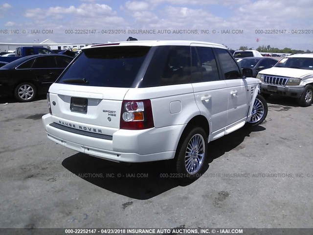 SALSK25447A112288 - 2007 LAND ROVER RANGE ROVER SPORT HSE WHITE photo 4