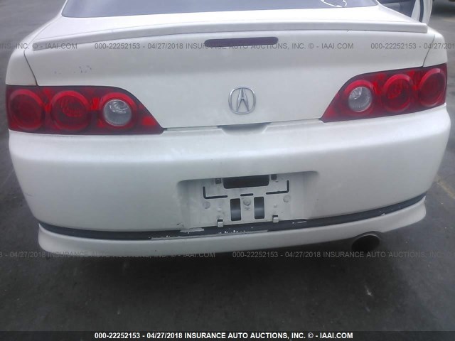 JH4DC53066S023294 - 2006 ACURA RSX TYPE-S WHITE photo 6