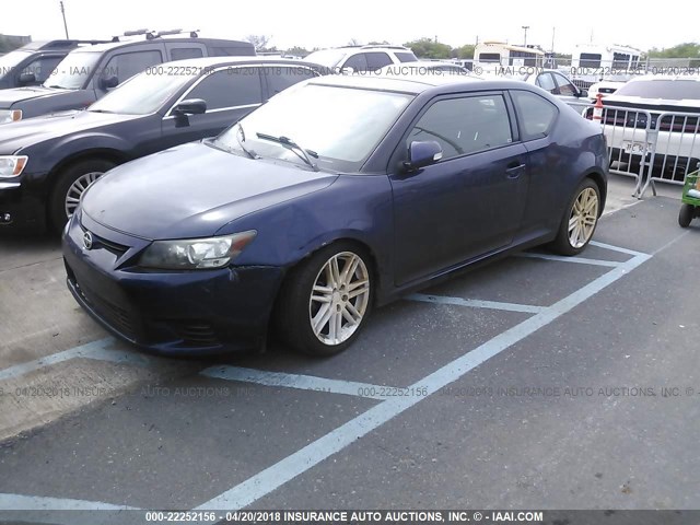 JTKJF5C77C3041214 - 2012 TOYOTA SCION TC BLUE photo 2