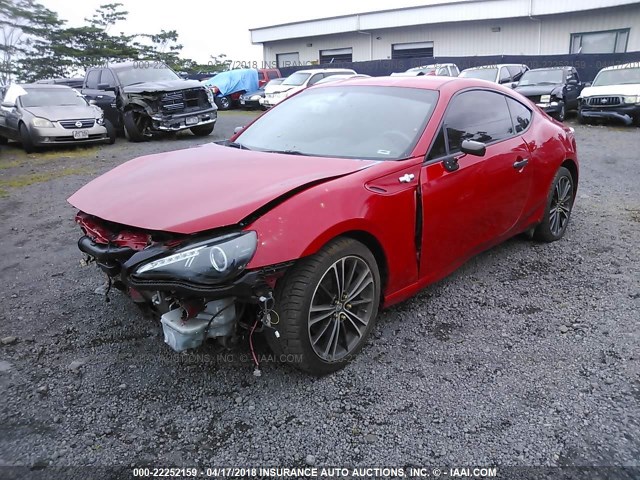 JF1ZNAA10D2703331 - 2013 TOYOTA SCION FR-S RED photo 2
